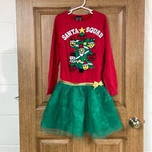 Santa squad Christmas dress 6X